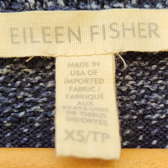 Eileen Fisher Cardigan Women's Extra Small Blue Open Beachy Summer Knit Tencel - Picture 4 of 13